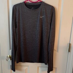 Nike Gray to Black Ombre Long Sleeve Performance Tee